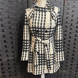Express Black and Cream Textured Jacket